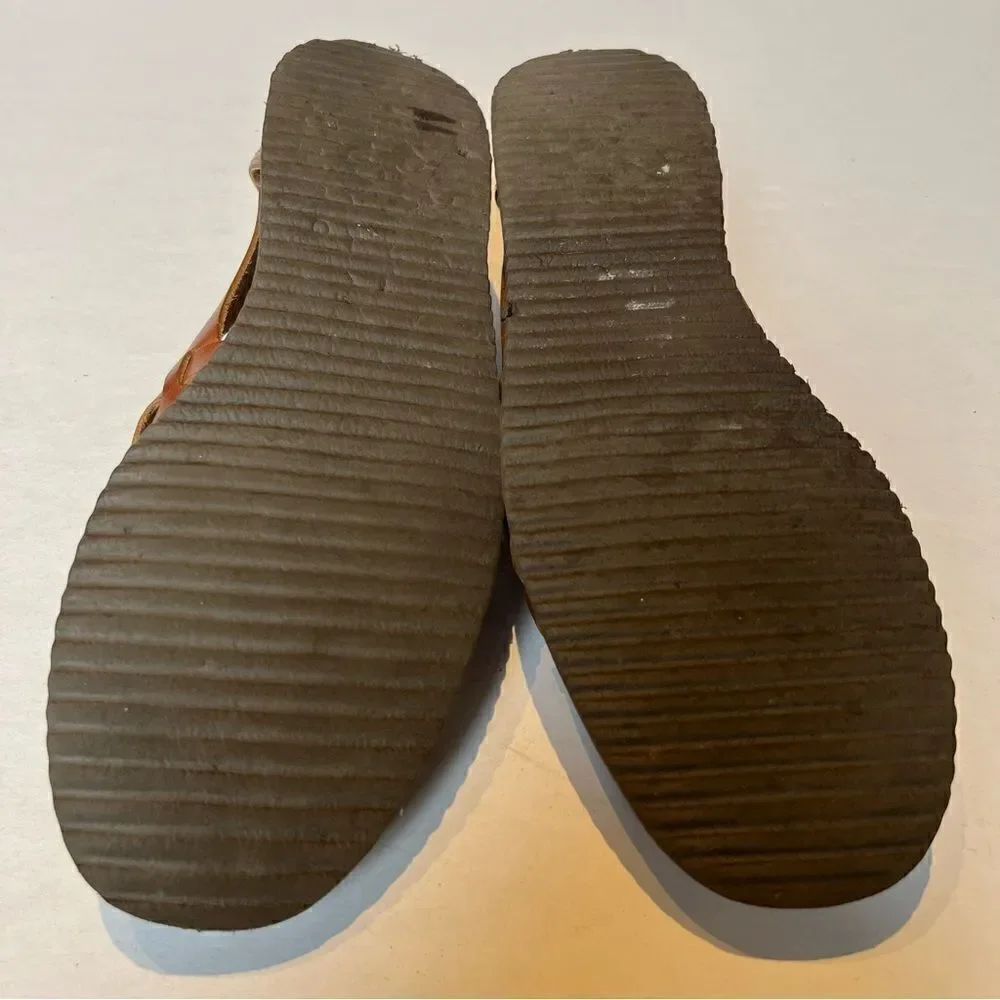 Women's Nature Trek Leather Espadrilles Size 9 Brown